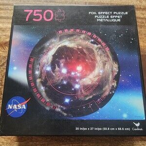 Cardinal Nebula NASA Foil Effect Jigsaw Puzzle 750 Piece Black Metallic New